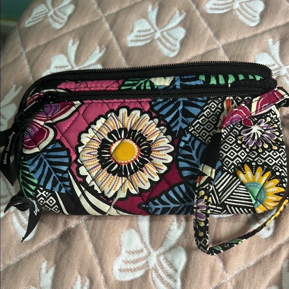 Vera Bradley Black and Red Clutch Wristlet